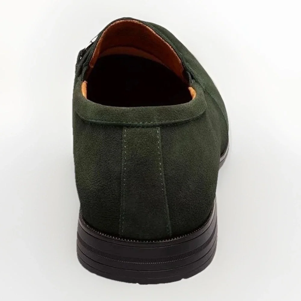 Stacy Adams Ravelle Men's Size 7 Suede Loafers Moc Toe Bit Slip on Shoes Green